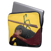 Pickett & Teddy mit Wand und Krawatte Laptopschutzhülle (Vorderseite Links)