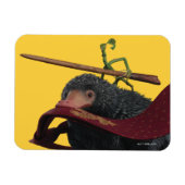 Pickett & Teddy mit Wand und Krawatte Magnet (Horizontal)