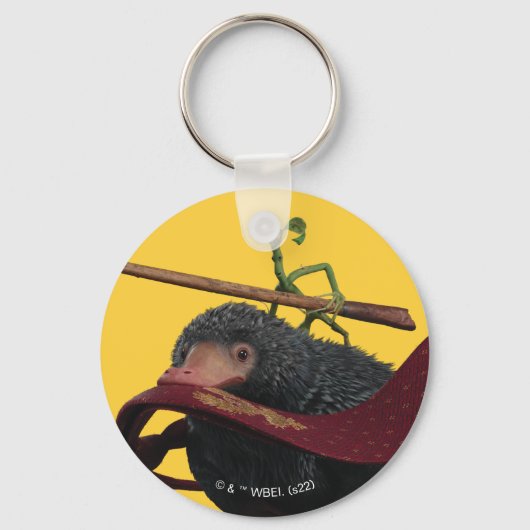 Pickett & Teddy mit Wand und Krawatte Schlüsselanhänger (Vorderseite)