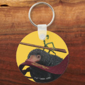 Pickett & Teddy mit Wand und Krawatte Schlüsselanhänger (Vorderseite)