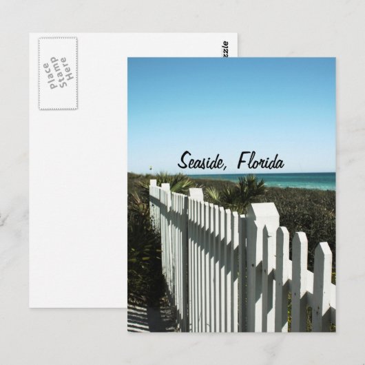 Picketzaun - Seaside, FL Postkarte (Vorne/Hinten)