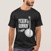 Pickin Grinnin Banjo Banjo Playing T-Shirt (Vorderseite)
