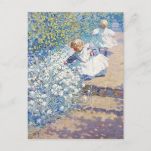 Picking Blume von Helen McNicoll Postkarte