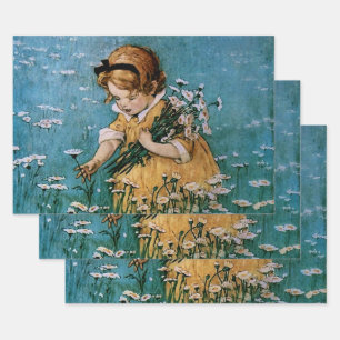 Picking Daisies von Jessie Willcox Smith Geschenkpapier Set