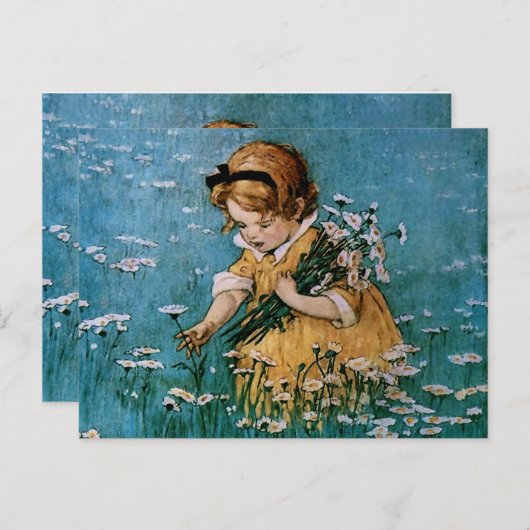 Picking Daisies von Jessie Willcox Smith Postkarte (Vorne/Hinten)