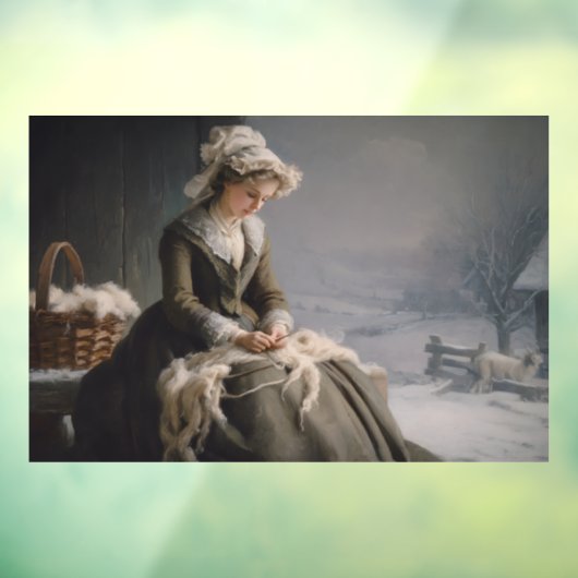 Picking Wool Fensteraufkleber (Blatt 3)