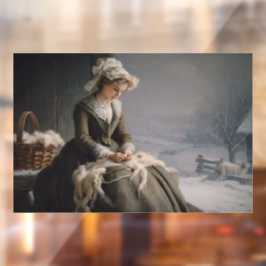 Picking Wool Fensteraufkleber