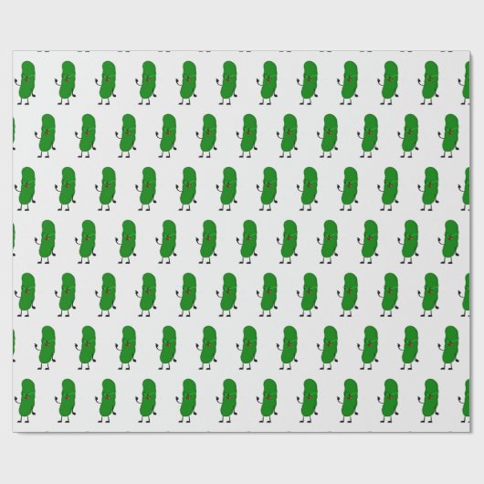 Pickle auf Weiß Geschenkpapier (Flach)