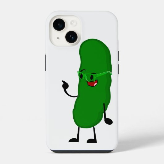 Pickle auf Weiß iPhone Hülle (Rückseite)
