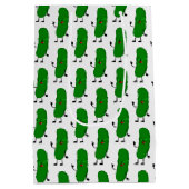 Pickle auf Weiß Mittlere Geschenktüte (Rückseite)