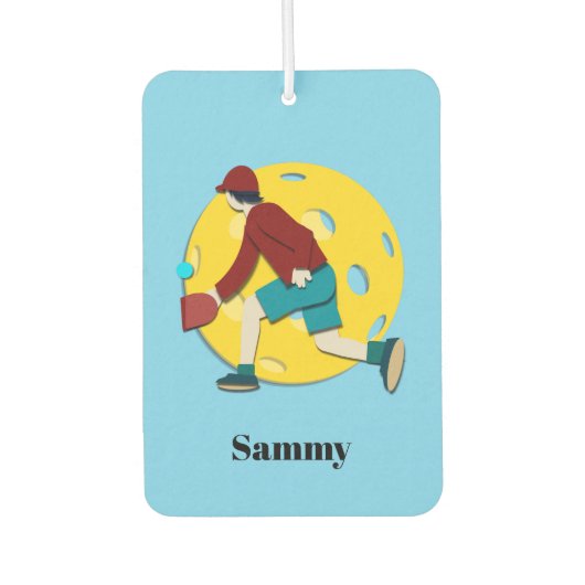 Pickle Ball Autolufterfrischer (Vorderseite)