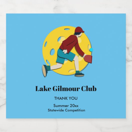 Pickle Ball Bierflaschenetikett (Einzelnes Label)