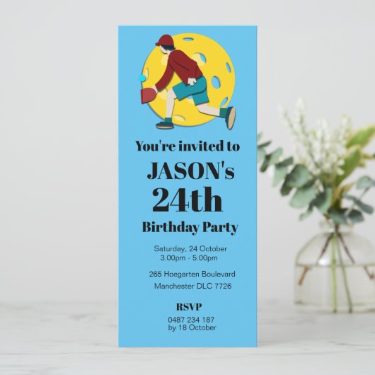 Pickle Ball Einladung (Stehend Vorderseite)