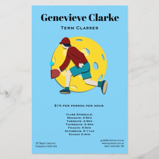 Pickle Ball Flyer (Vorne)