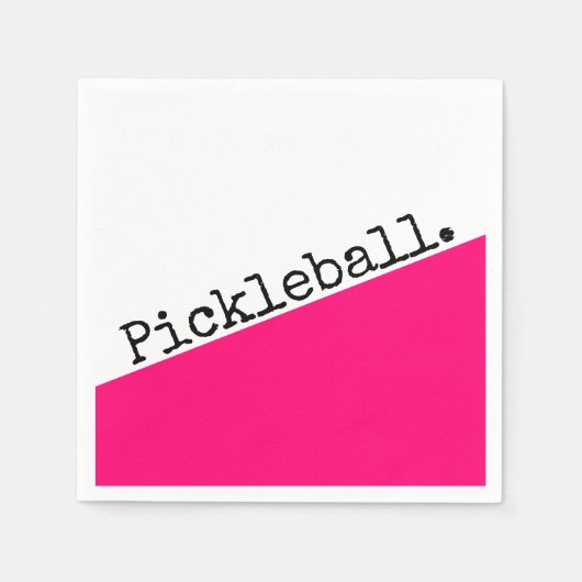 PICKLE BALL Fun Bright Bold White Color Block Serviette (Vorderseite)