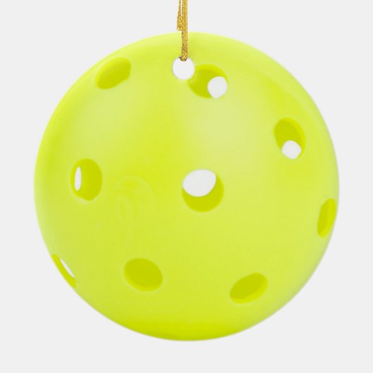 Pickle BAll Gelb Keramik Ornament (Hinten)