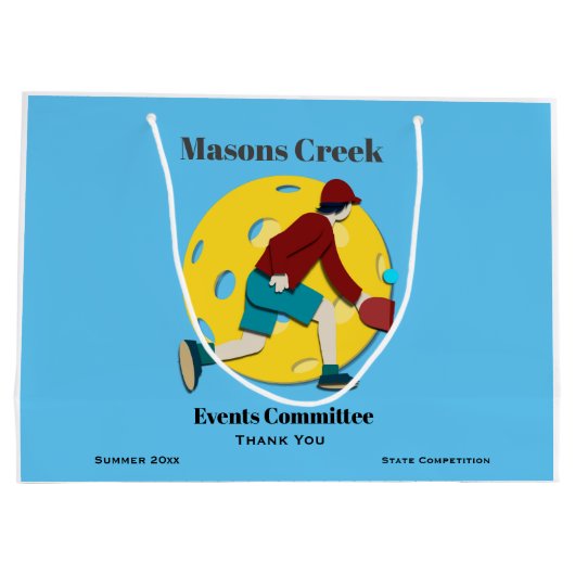 Pickle Ball Große Geschenktüte (Rückseite)