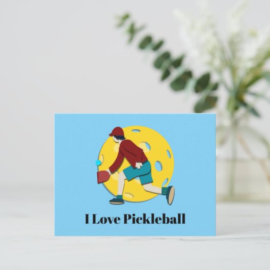 Pickle Ball Postkarte (Stehend Vorderseite)