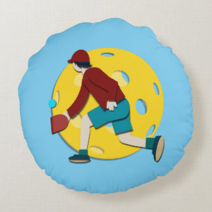 Pickle Ball Rundes Kissen