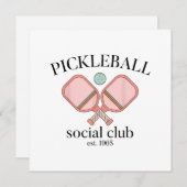 Pickle Ball Social Club EST 1965 Männer Frauen Einladung (Vorne/Hinten)