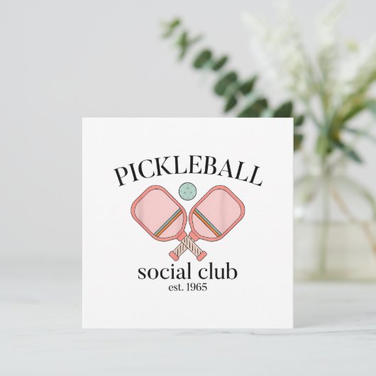 Pickle Ball Social Club EST 1965 Männer Frauen Einladung (Stehend Vorderseite)