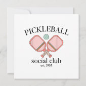 Pickle Ball Social Club EST 1965 Männer Frauen Einladung (Rückseite)