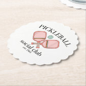 Pickle Ball Social Club EST 1965 Männer Frauen Untersetzer (angewinkelt)