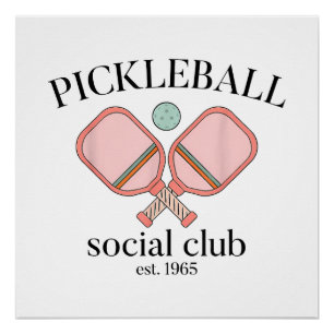 Pickle Ball Sozialclub EST 1965 Männer Frauen Poster