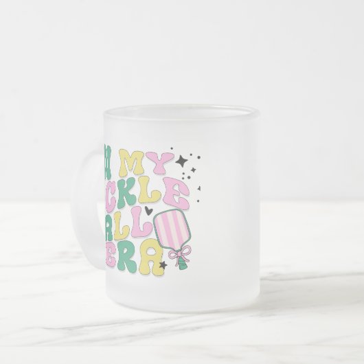 Pickle-Ball-Tasse in meiner Pickle-Ball-Zeit-Tasse Mattglastasse (Vorderseite Links)