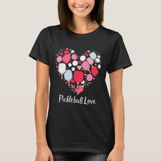 Pickle Ball Valentinstag Pickleball Lover T-Shirt (Vorderseite)