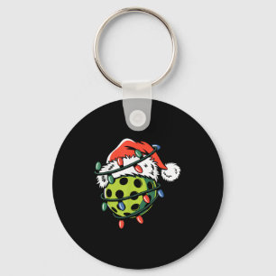 Pickle Ball Weihnachtsmannmütze Weihnachten Weihna Schlüsselanhänger