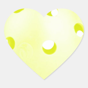 Pickle BAll Yellow Herz-Aufkleber