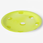 Pickle Ball Yellow Pickleball Sport Pappteller (Schrägansicht)