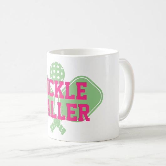 Pickle Baller Custom Pickleball Coffee Tasse (VorderseiteRechts)