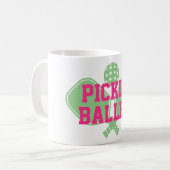 Pickle Baller Custom Pickleball Coffee Tasse (Vorderseite Links)