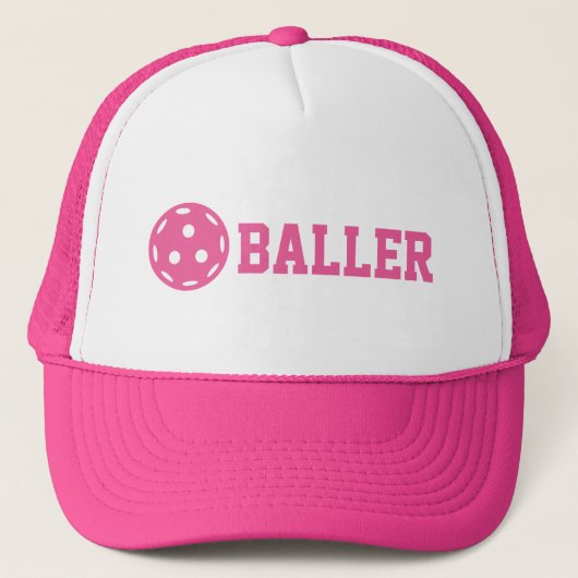 Pickle baller Funny Pickleball Benutzerdefinierter Truckerkappe (Vorderseite)