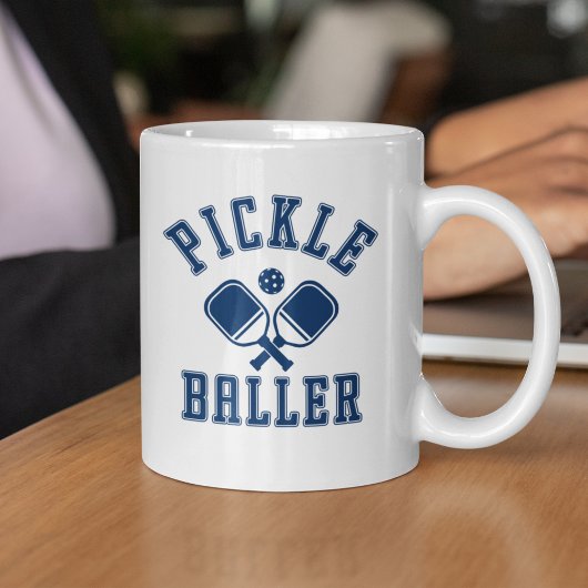 Pickle Baller Funny Pickleball Kaffeetasse