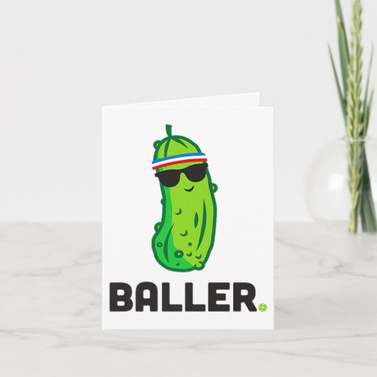 Pickle Baller' lustiger Pickleball Premium Tri-Ble Karte (Vorderseite)