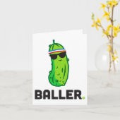 Pickle Baller' lustiger Pickleball Premium Tri-Ble Karte (Gelbe Blume)