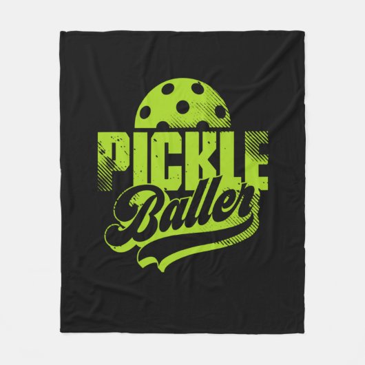 Pickle Baller Pickleball Fleecedecke (Vorderseite)
