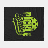 Pickle Baller Pickleball Fleecedecke (Vorderseite (Horizontal))