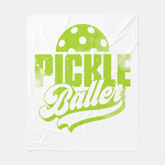 Pickle Baller Pickleball Fleecedecke (Vorderseite)