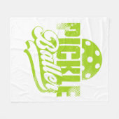 Pickle Baller Pickleball Fleecedecke (Vorderseite (Horizontal))