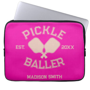 Pickle Baller Pickleball-Kollegialtypografie Laptopschutzhülle