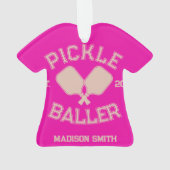 Pickle Baller Pickleball-Kollegialtypografie Ornament (Rückseite)