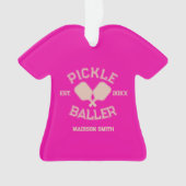 Pickle Baller Pickleball-Kollegialtypografie Ornament (Vorderseite)