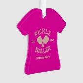 Pickle Baller Pickleball-Kollegialtypografie Ornament (Vorderseite)