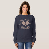 Pickle Baller Pickleball-Kollegialtypografie Sweatshirt (Vorne ganz)