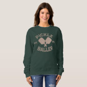 Pickle Baller Pickleball-Kollegialtypografie Sweatshirt (Vorne ganz)