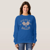 Pickle Baller Pickleball-Kollegialtypografie Sweatshirt (Vorne ganz)